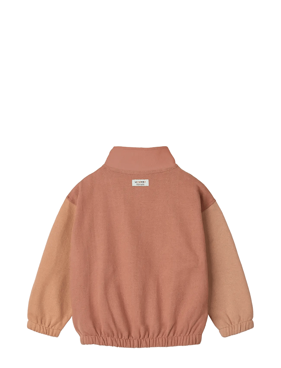 Liewood - Cassius Zip-up Sweatshirt - sweatshirts - tuscany rose multi mix - 1