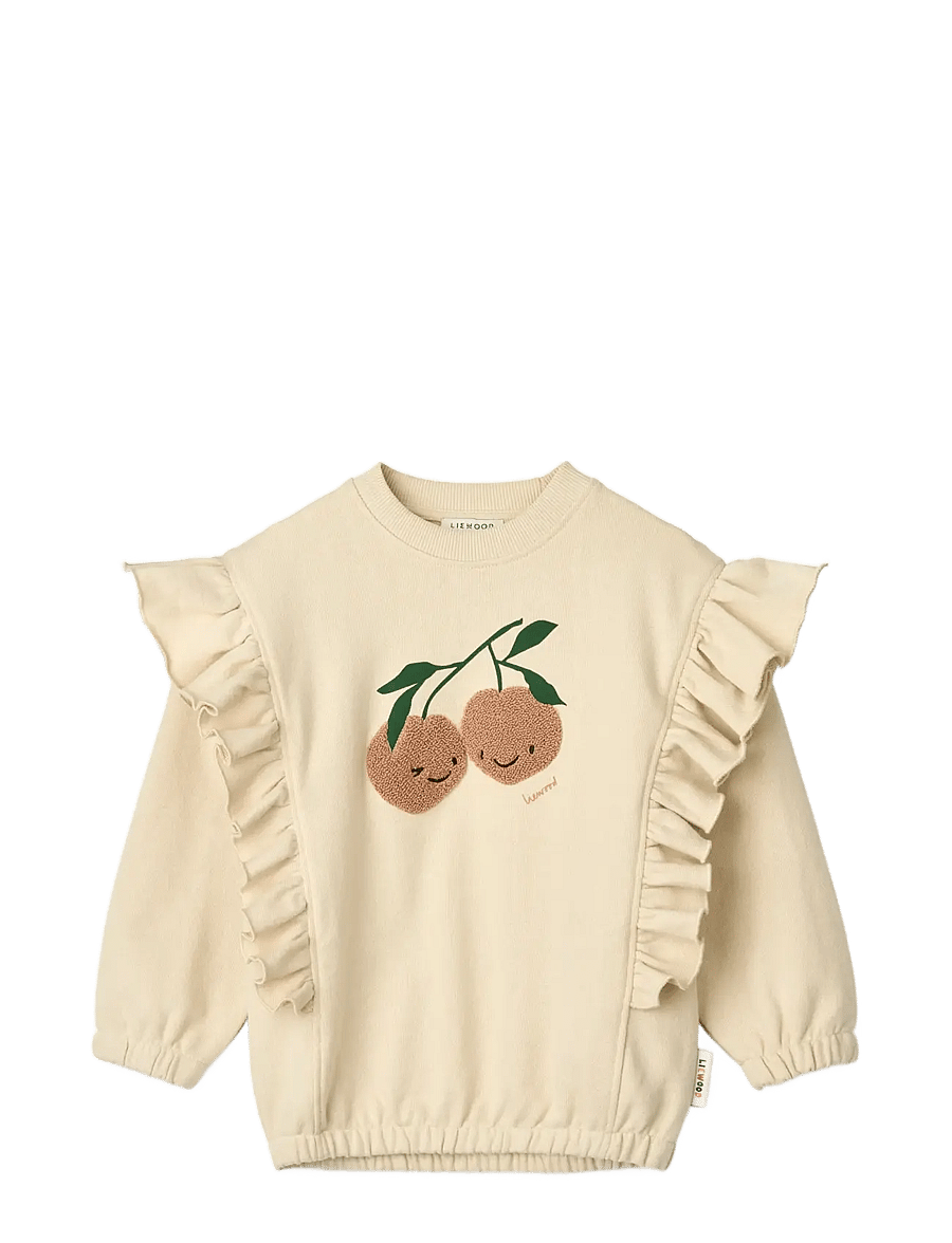 Liewood - Marcella Placement Sweatshirt - sweatshirts - peach me / sea shell - 0