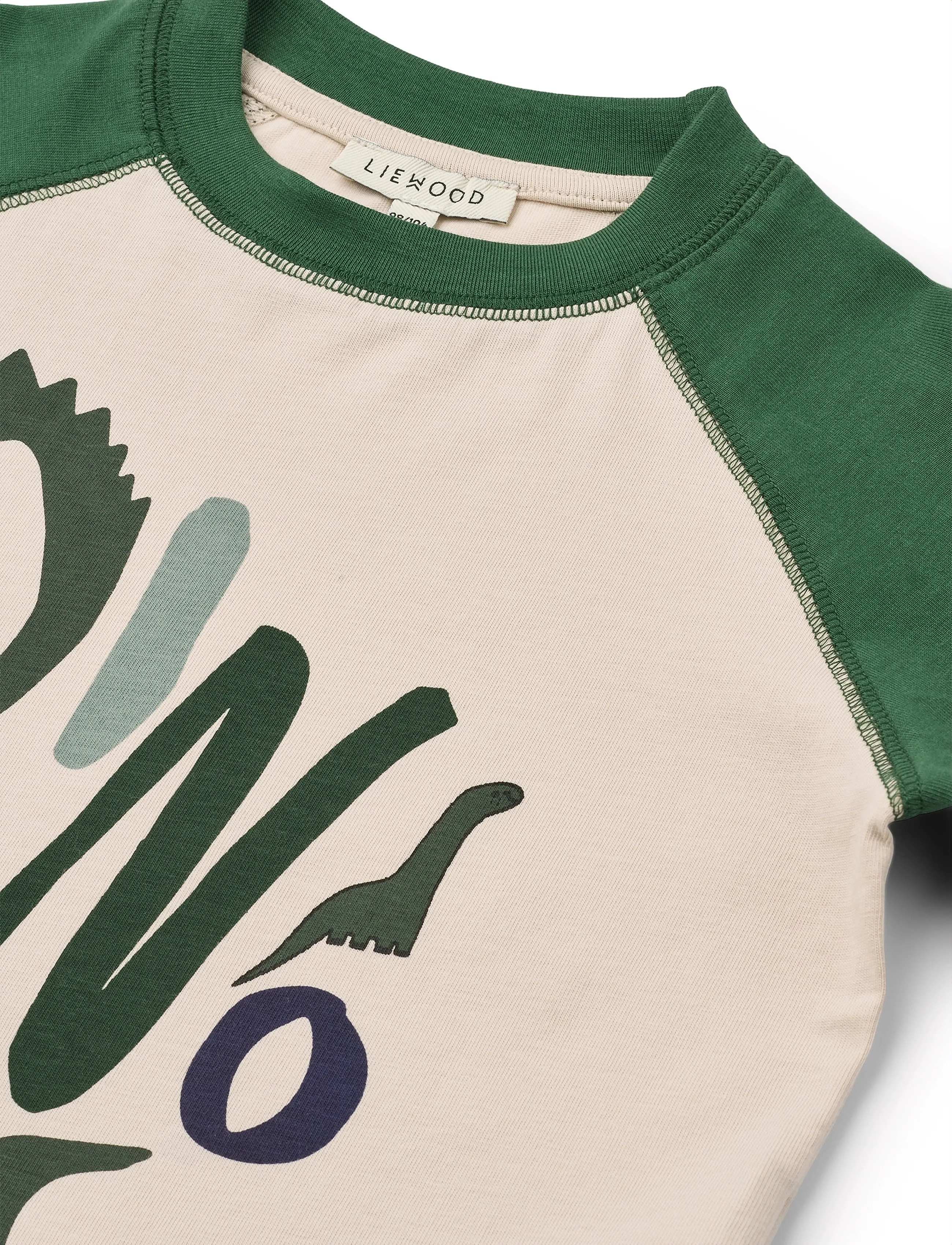 Liewood - Ellington Placement T-shirt - dinomite / garden green / sandy - 2