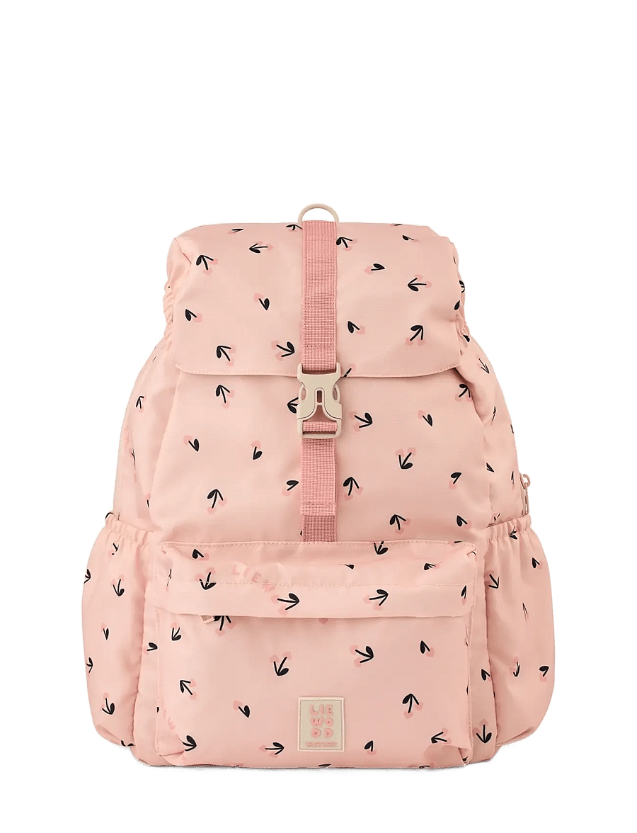 Liewood - Johnny School Backpack - backpacks - cherry heart / rosey - 1