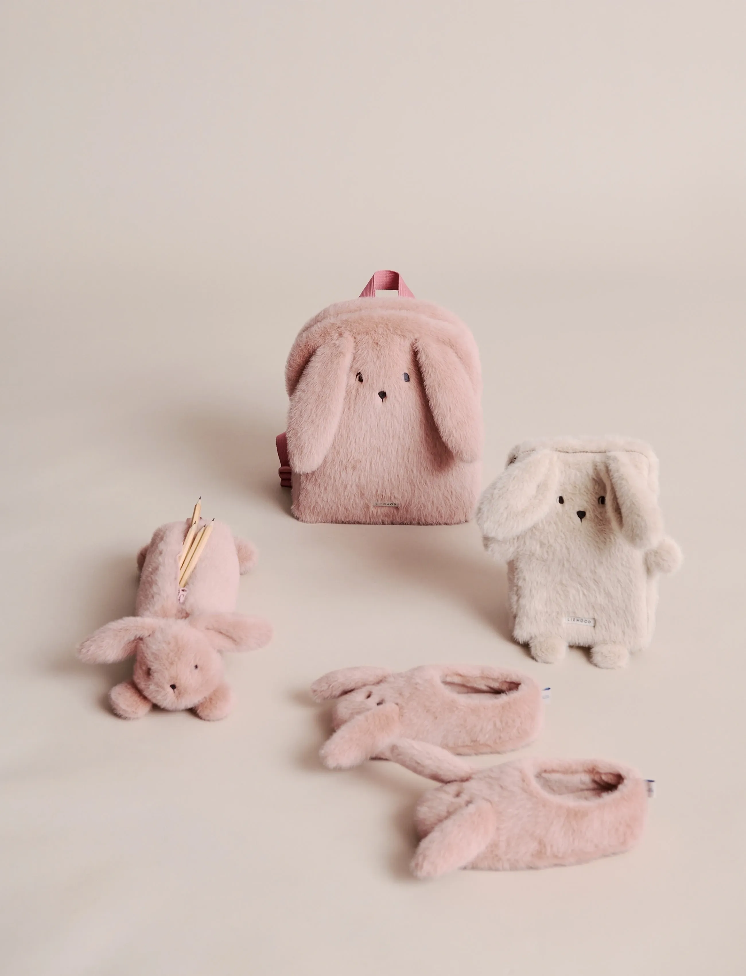 Liewood Denise Rabbit Plush Backpack, One Size, Bags, Rosa - Backpacks, Kinder