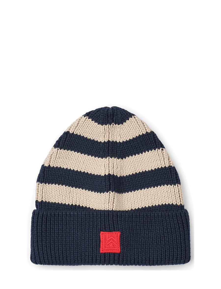 Liewood - Ezra Beanie - beanies - classic navy / sandy stripe - 0