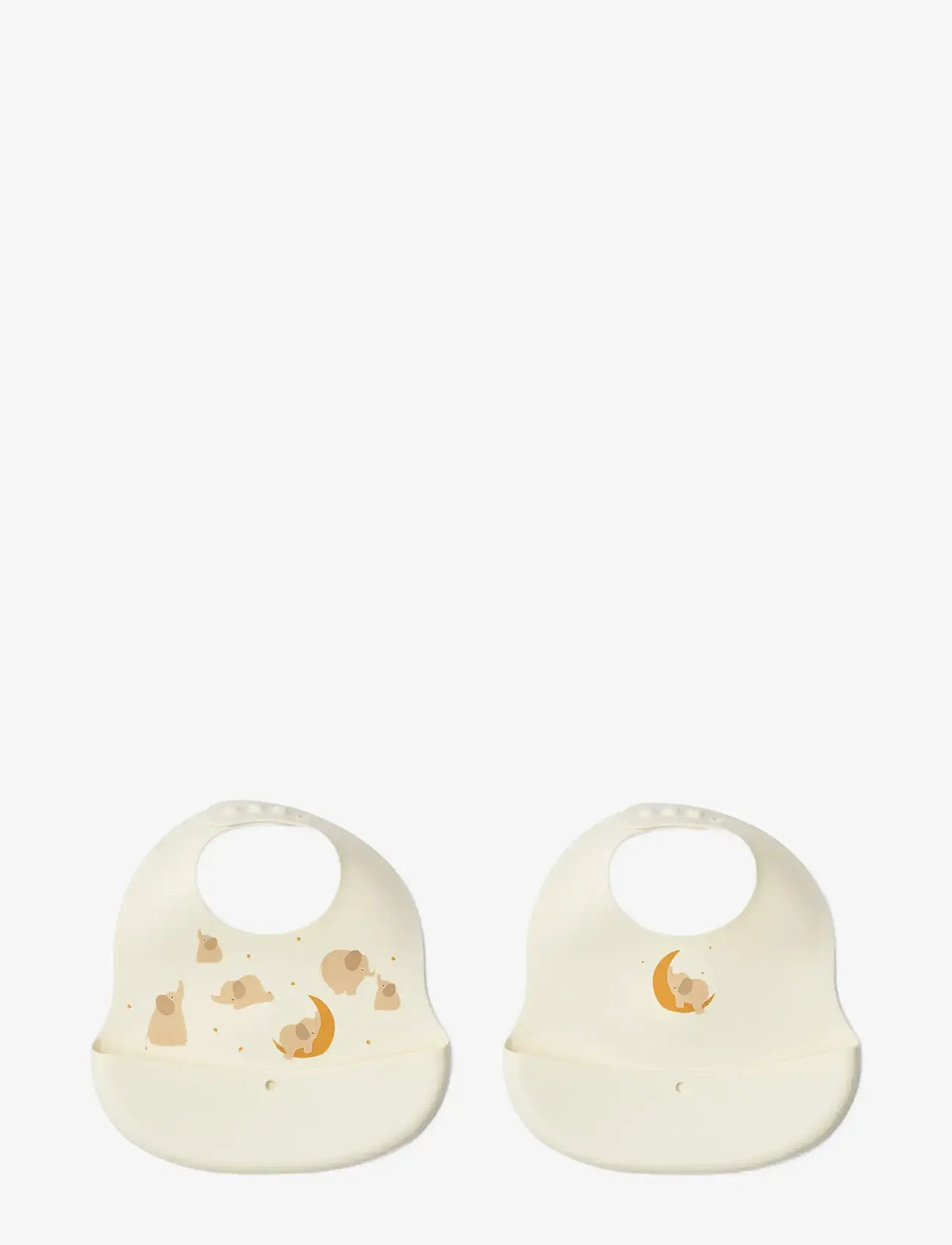 Liewood - Ember Printed Bib 2-pack - Ärmlösa haklappar - elephant / creme de la creme - 0
