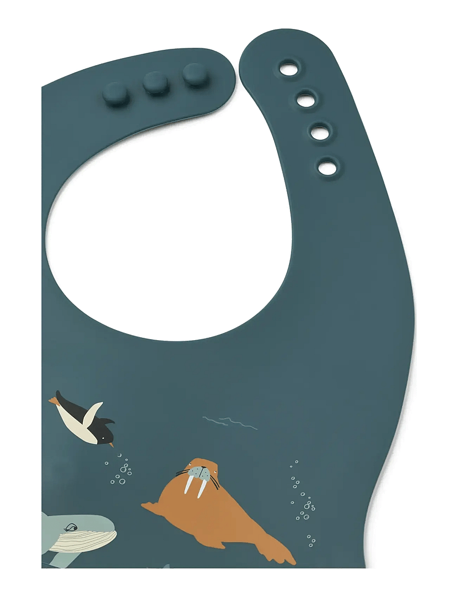 Liewood - Ember Printed Bib 2-pack - sleeveless bibs - arctic sea / ocean view - 2