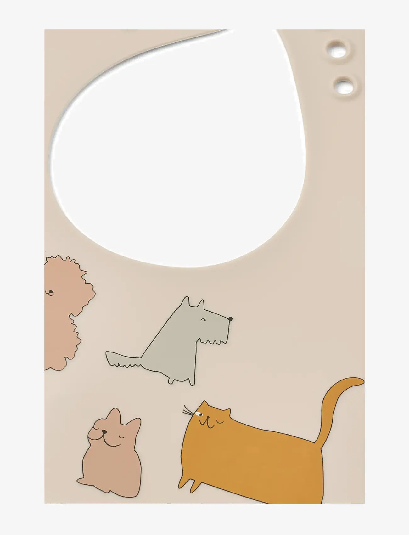 Liewood - Ember Printed Bib 2-pack - sleeveless bibs - cats and dogs / sandy - 2