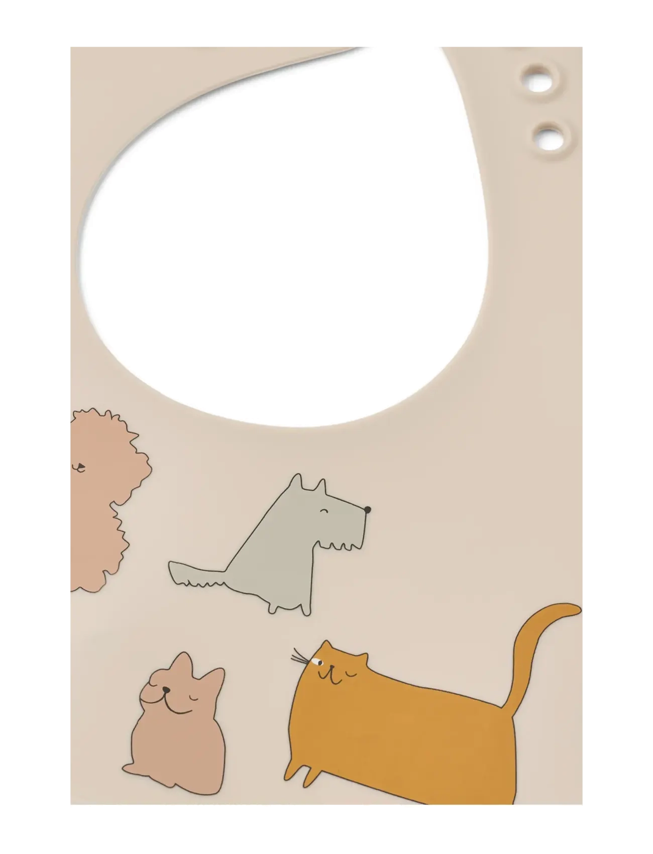 Liewood - Ember Printed Bib 2-pack - Ärmlösa haklappar - cats and dogs / sandy - 2