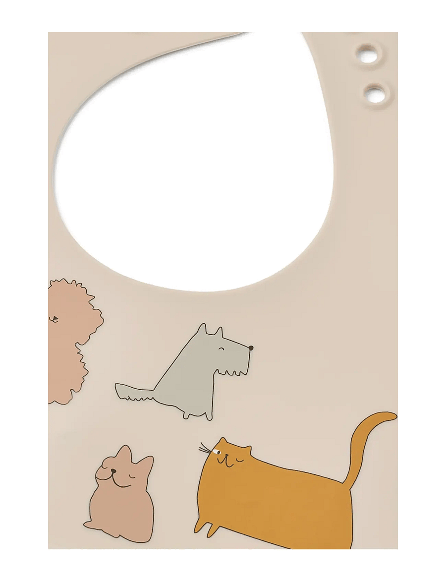 Liewood - Ember Printed Bib 2-pack - Ärmlösa haklappar - cats and dogs / sandy - 2