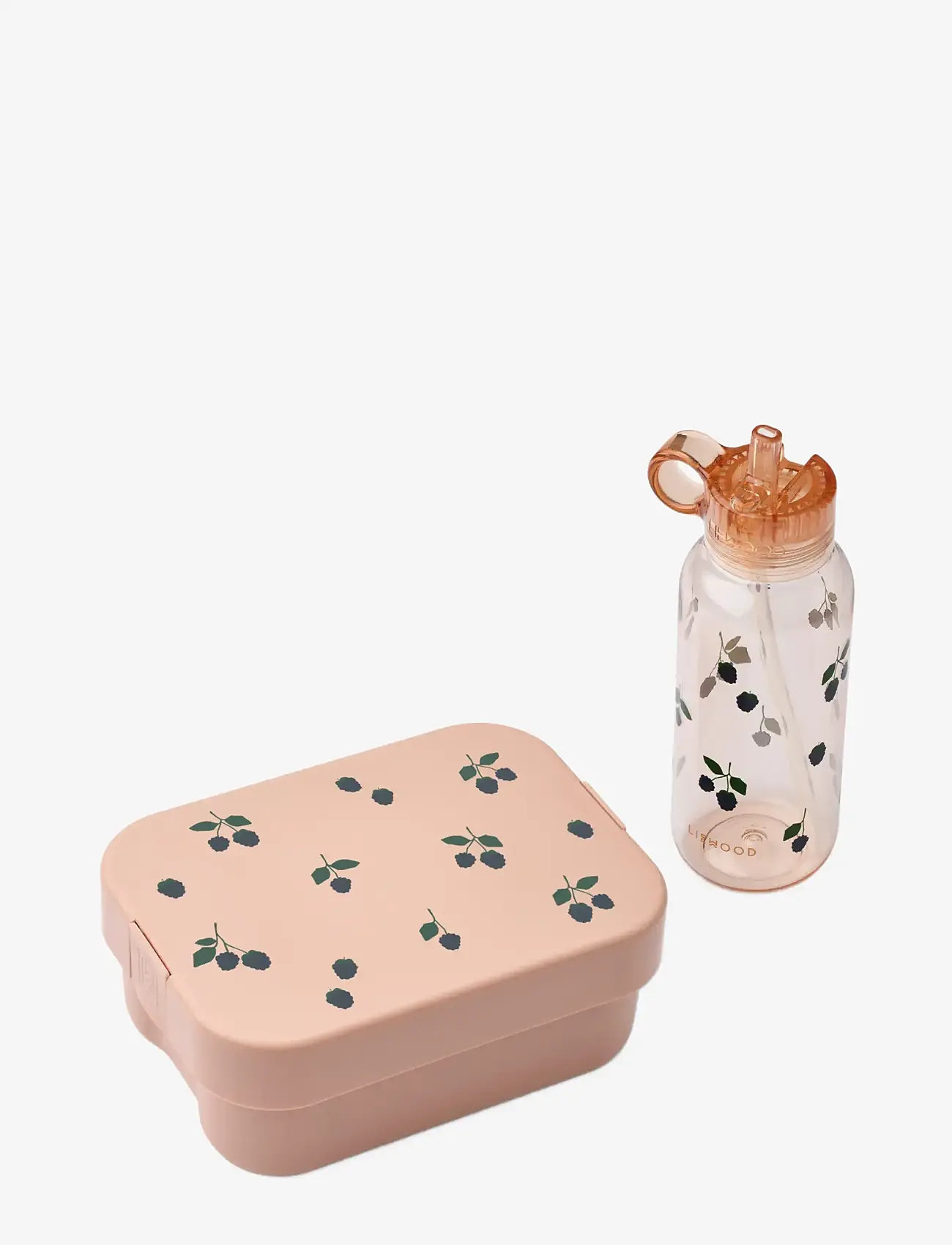 Liewood - Chelsey Printed Lunchbox Set - lunchlådor - berry / pale tuscany - 0