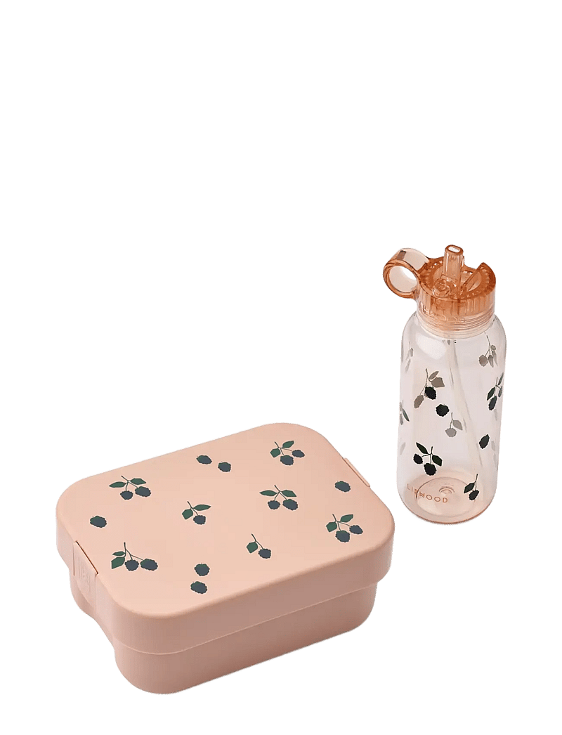 Liewood - Chelsey Printed Lunchbox Set - lunchlådor - berry / pale tuscany - 0