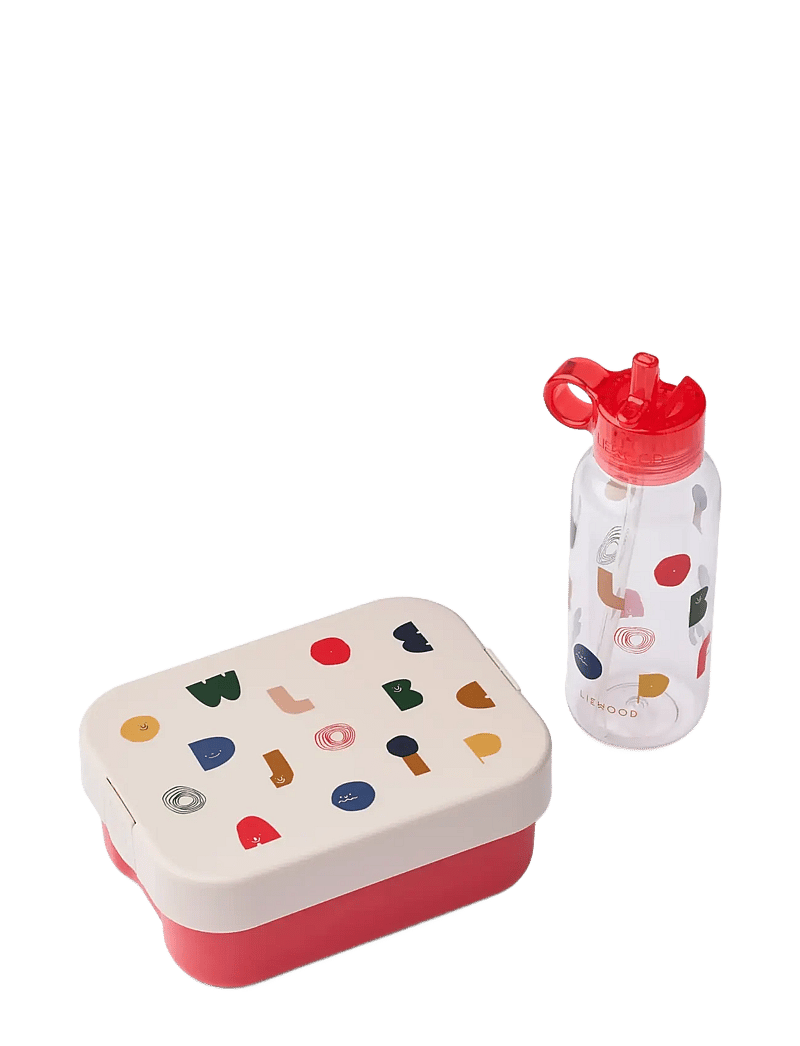 Liewood - Chelsey Printed Lunchbox Set - lunchlådor - characters / sandy - 0