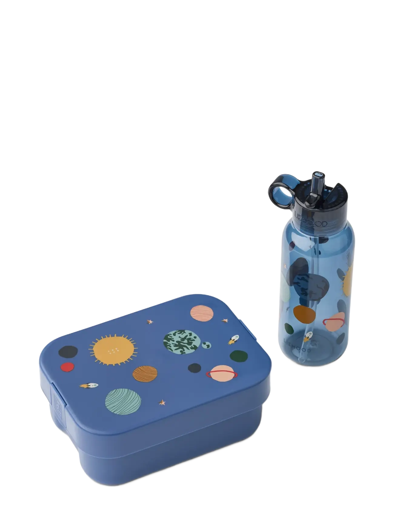 Liewood Chelsey Printed Lunchbox Set, One Size, Meal Time, Blau - Lunch Boxes, Kinder