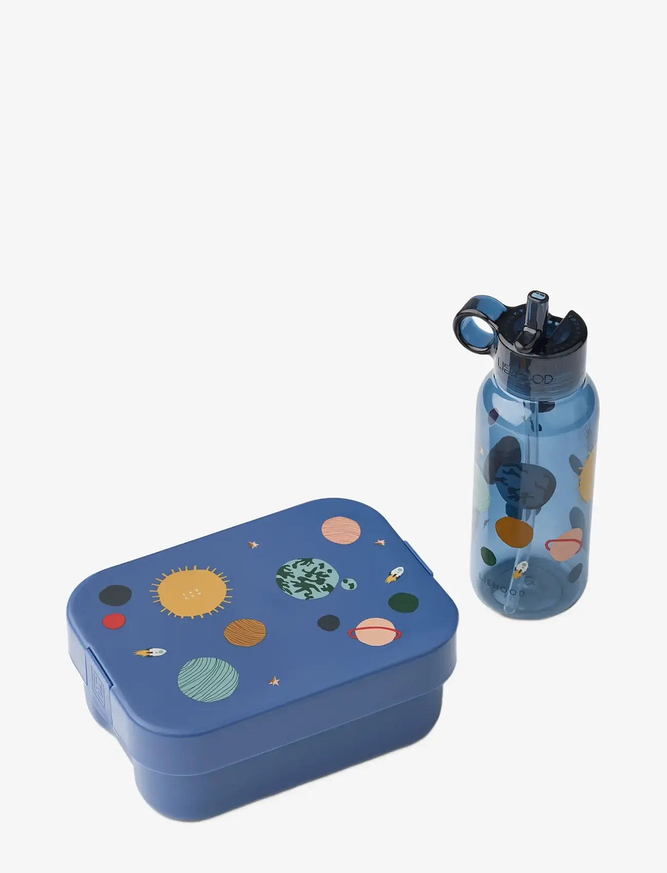 Liewood - Chelsey Printed Lunchbox Set - priešpiečių dėžutės - universe / classic navy - 0