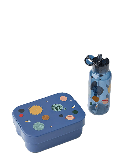 Liewood Chelsey Printed Lunchbox Set - Accessoarer - UNIVERSE / CLASSIC NAVY / blue