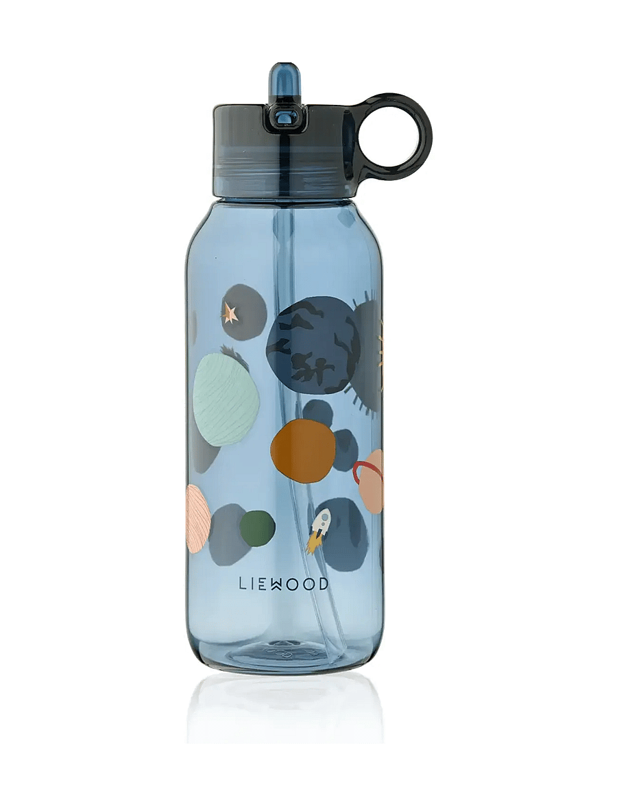 Liewood - Chelsey Printed Lunchbox Set - juomapullot - universe / classic navy - 2