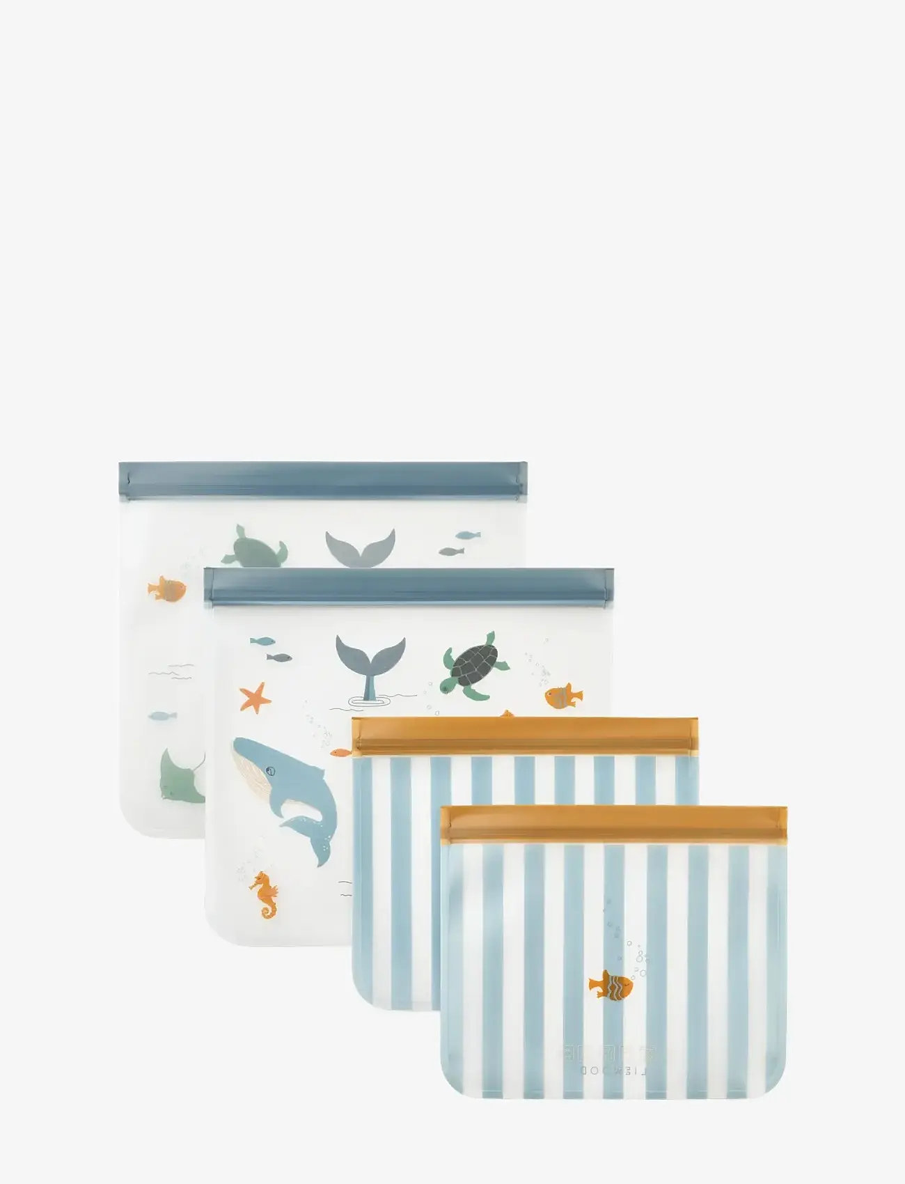 Liewood - Rebus Reusable Food Bags 4-Pack - toidukotid - sea creature / sandy - 0