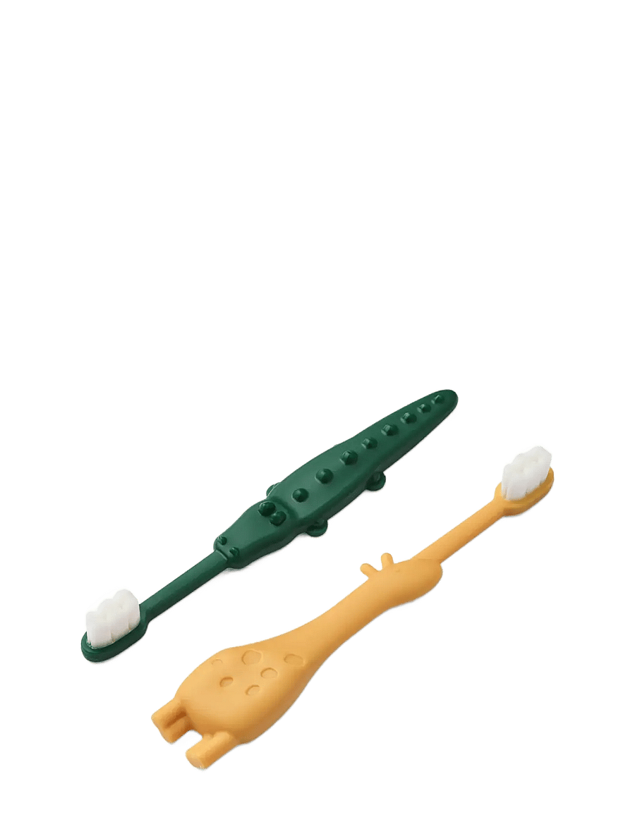 Liewood - Fabio All Together Toddler Toothbrush - tandborste - yellow mellow / garden green - 0