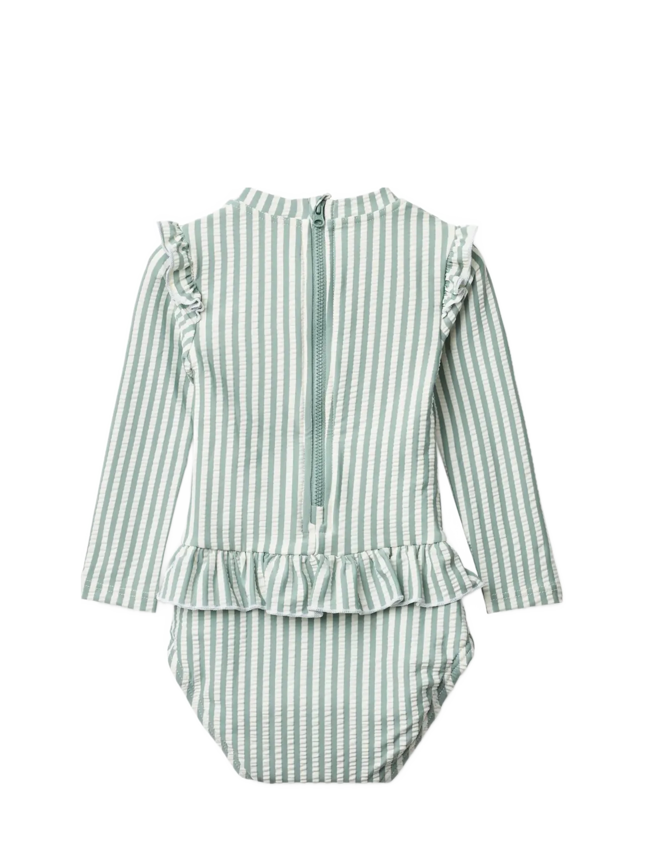 Liewood - Sille Baby Seersucker Swimsuit - uv-kaitsega riided - y/d stripe peppermint / creme de la creme - 1