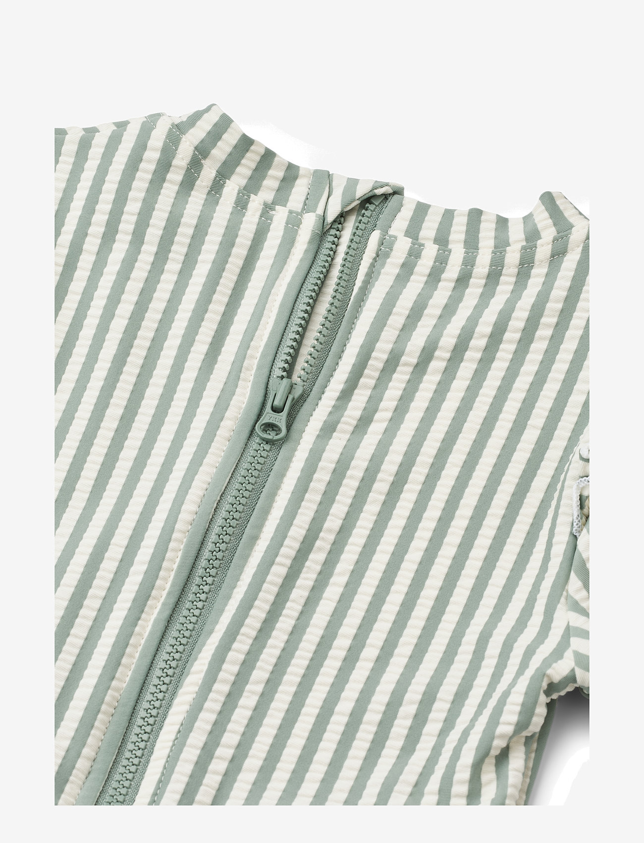 Liewood - Sille Baby Seersucker Swimsuit - maudymosi kostiumėliai - y/d stripe peppermint / creme de la creme - 2