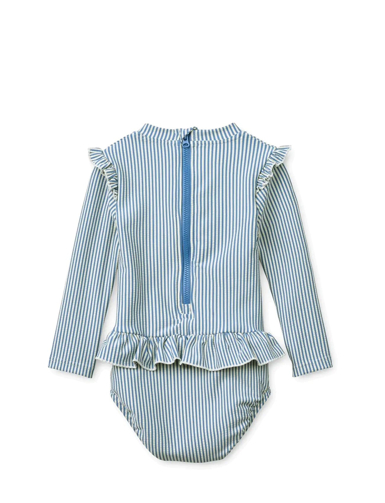 Liewood - Sille Baby Seersucker Swimsuit - vêtements uv - riverside / creme de la creme - 1