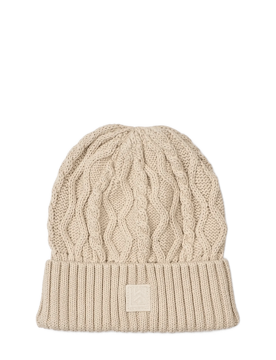 Liewood - Ezra Beanie with Cables - beanies - sandy - 1