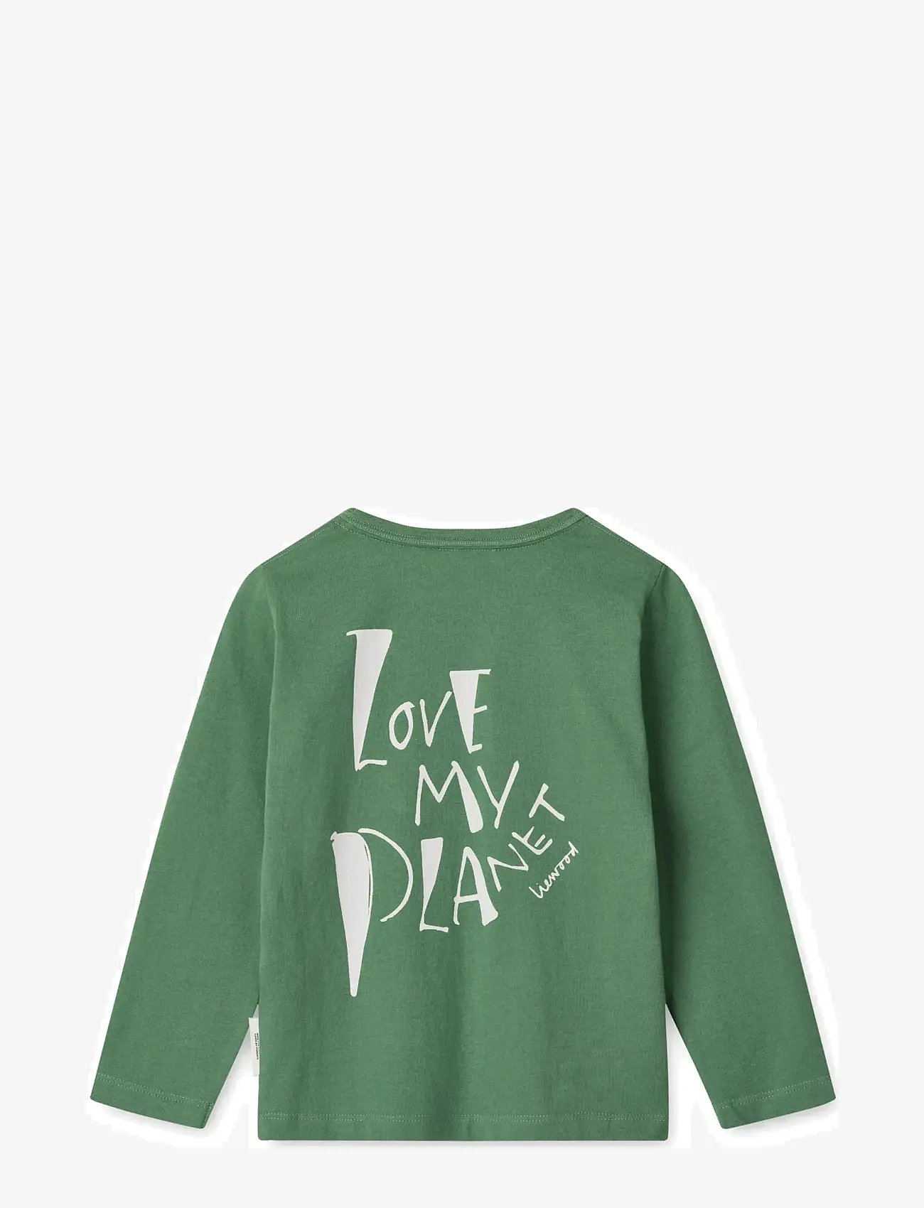 Liewood - Apia Placement Longsleeve T-shirt - long-sleeved t-shirts - love my planet / dusty ivy multi mix - 1