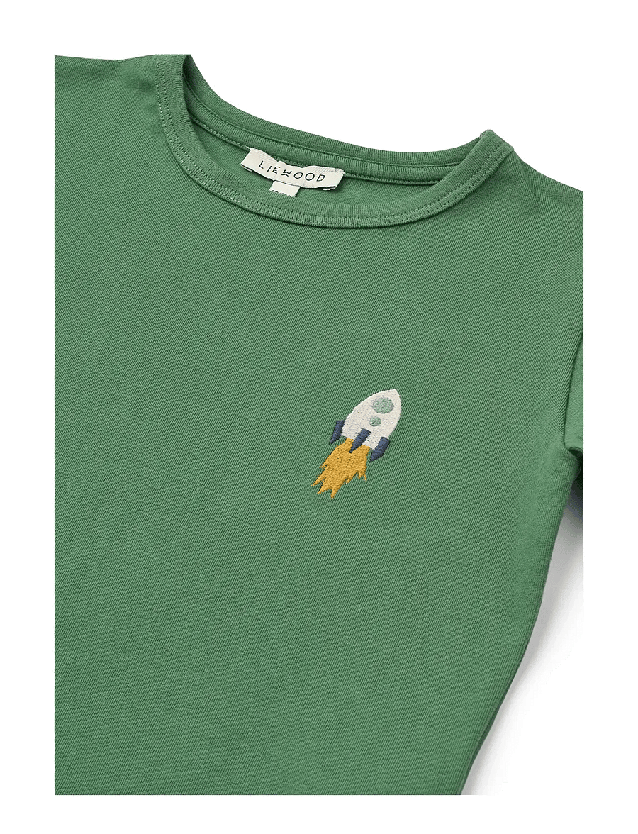 Liewood - Apia Placement Longsleeve T-shirt - långärmade t-shirts - love my planet / dusty ivy multi mix - 2