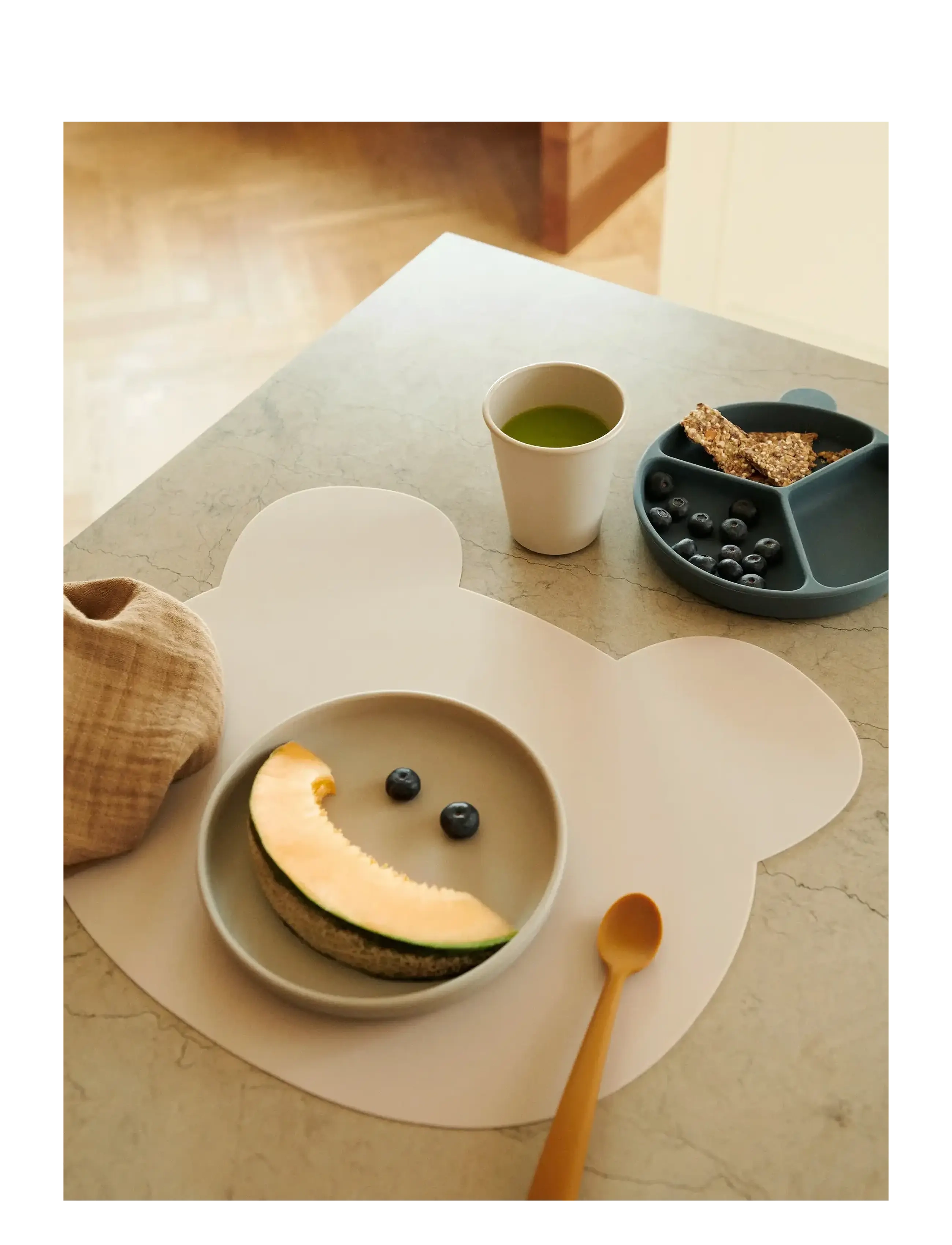 Liewood - Aura Bear Placemat - bordstabletter - sandy - 1