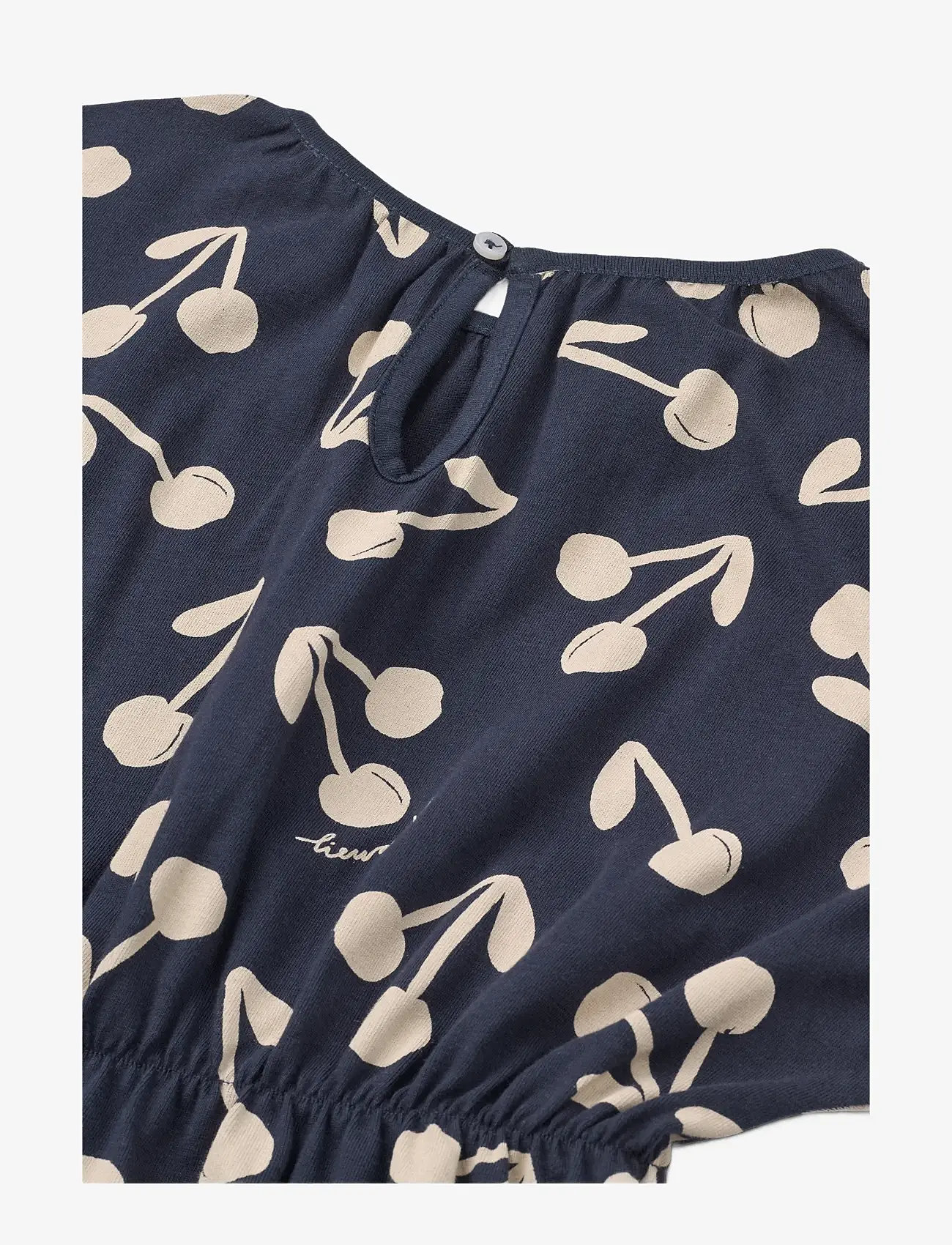 Liewood - Sadia Printed Dress - långärmade babyklänningar - cherry blossom / classic navy - 2