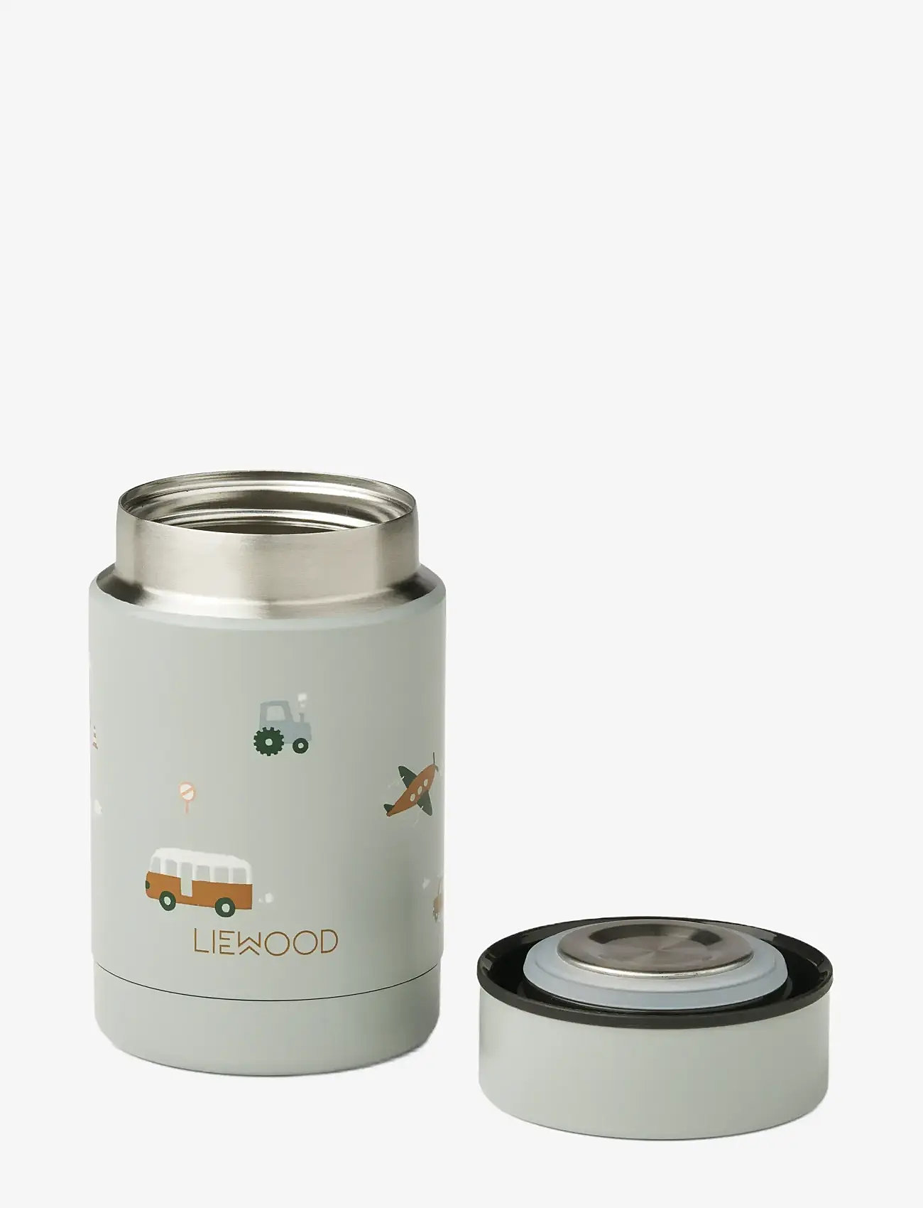 Liewood - Nadja Food Jar - opbevaringsbøtter til babymad - vehicles/dove blue mix - 1