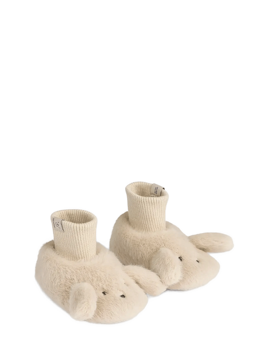 Liewood - Beth Rabbit Plush Slippers - hausschuhe - mist - 0