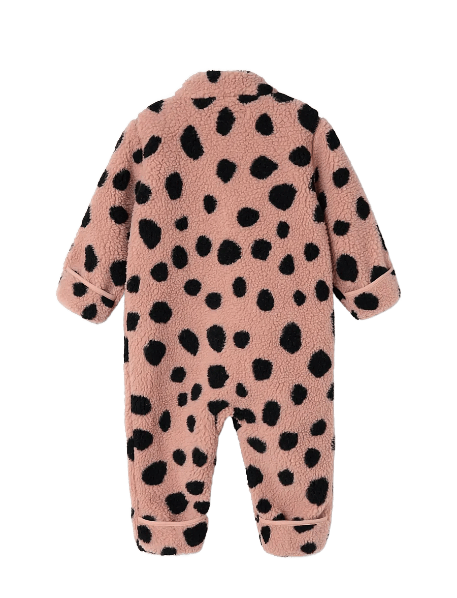 Liewood - Nolano Pile Jumpsuit - fleece coveralls - mega leo spot / pale tuscany - 1