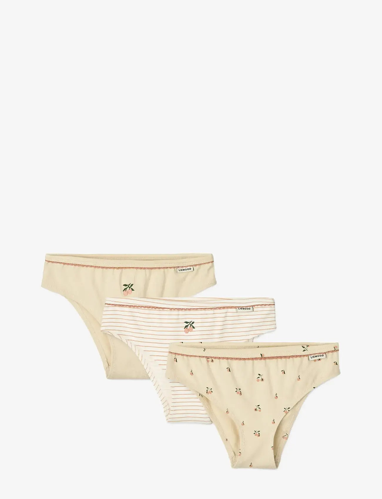 Liewood Aylin Briefs 3-Pack - Aluspesu - MINI PEACH SEA SHELL MIX / beige