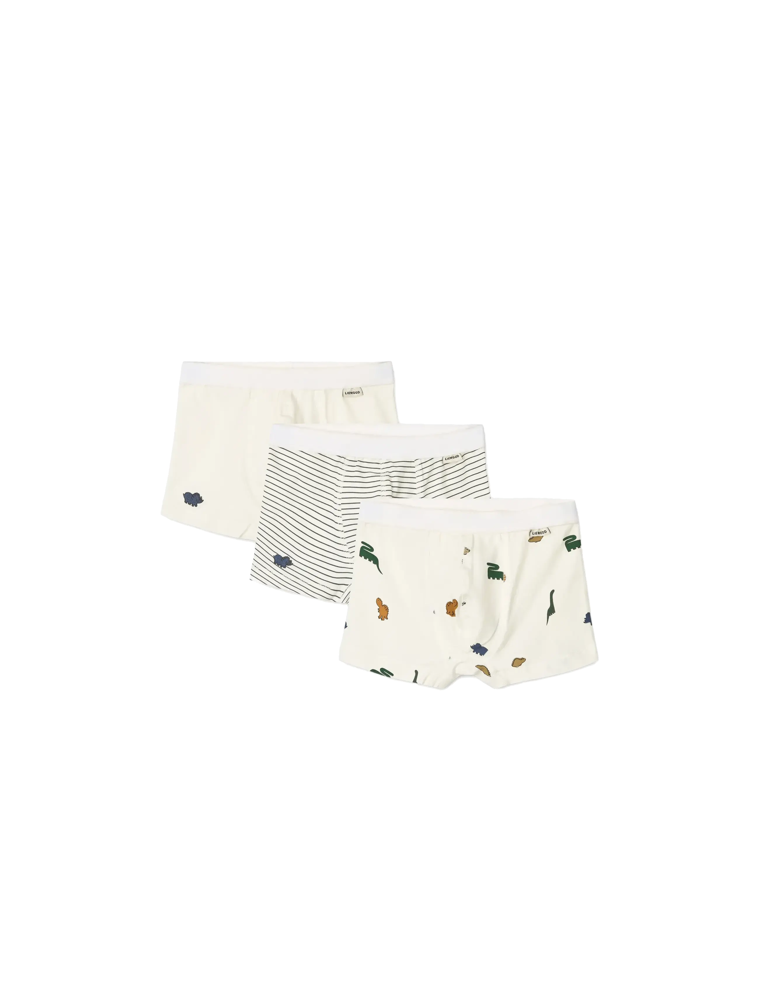 Liewood - Marvin Boxers 3-Pack - nærbuxur - mini dinosaurs creme mix - 0