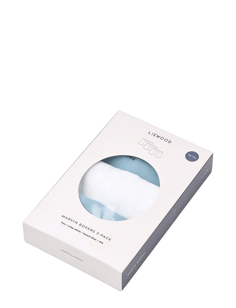 Liewood - Marvin Boxers 3-Pack - kalsonger - fun / crisp white / beach blue / mix - 4