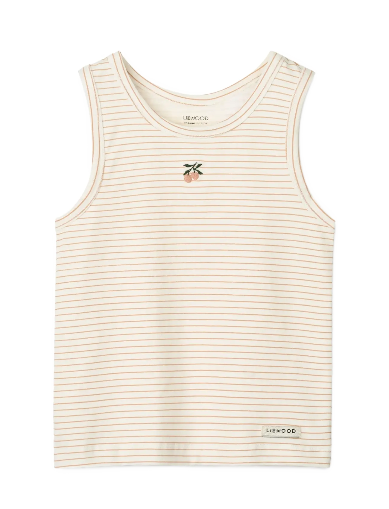 Liewood - Faris Printed Tank Top 2-pack - t-shirts - mini peach sea shell / stripe mix - 1