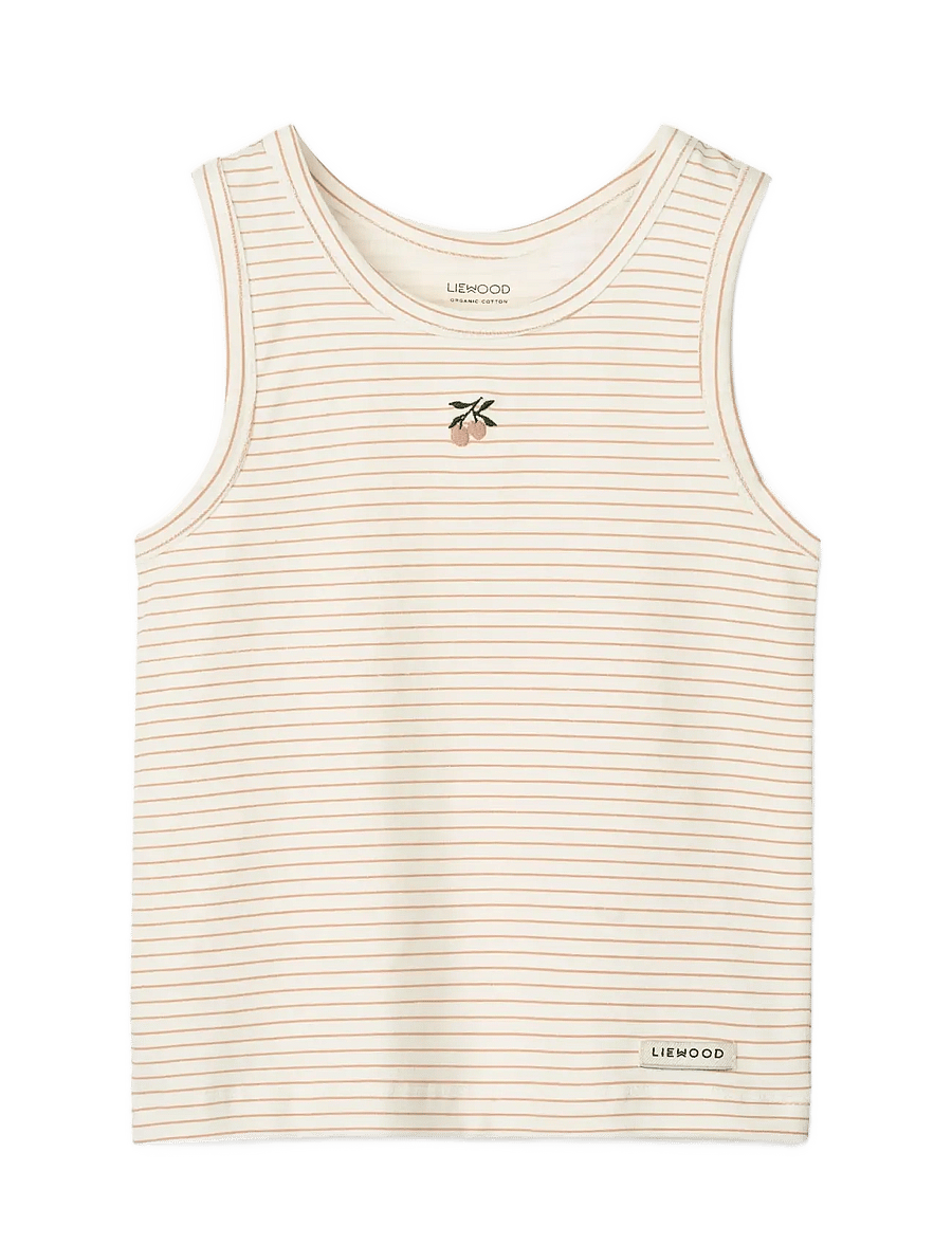 Liewood - Faris Printed Tank Top 2-pack - Ærmeløs undertrøje - mini peach sea shell / stripe mix - 1