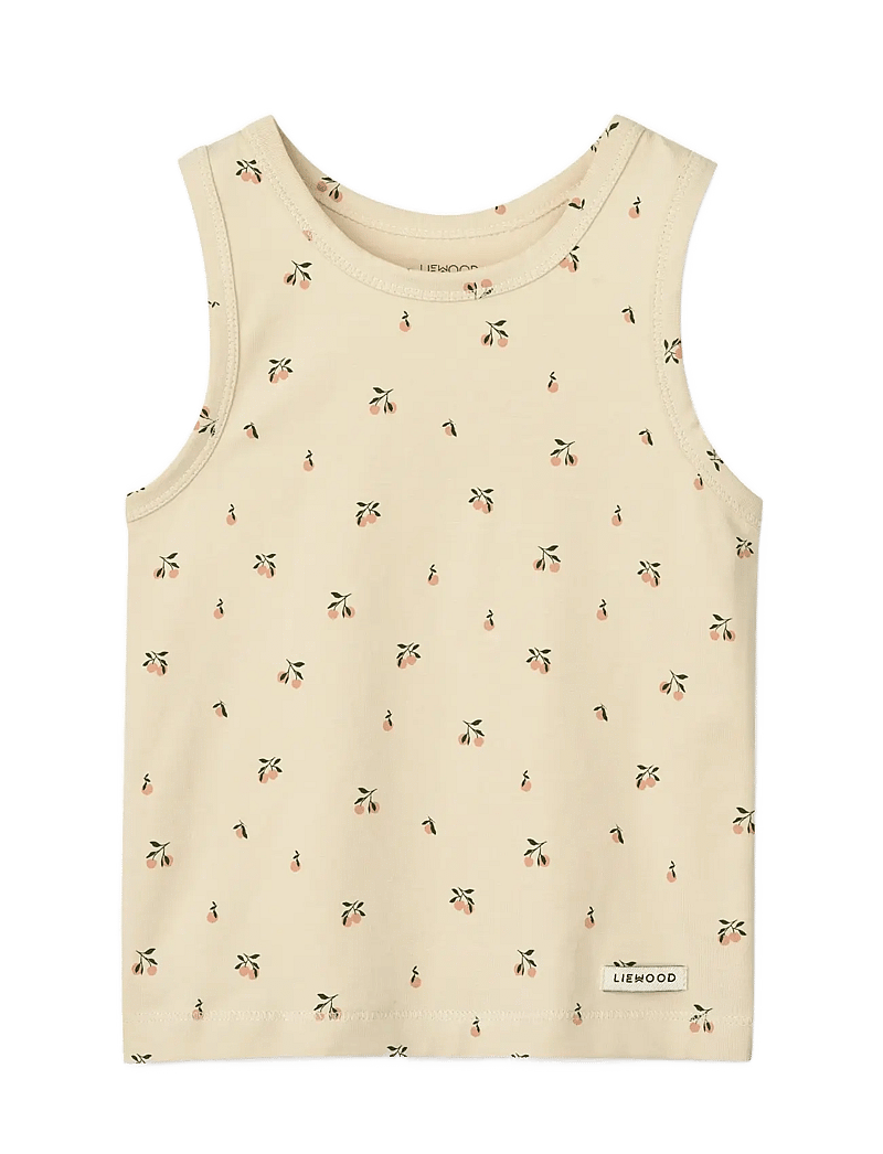Liewood - Faris Printed Tank Top 2-pack - Õlapaeltega topid - mini peach sea shell / stripe mix - 2