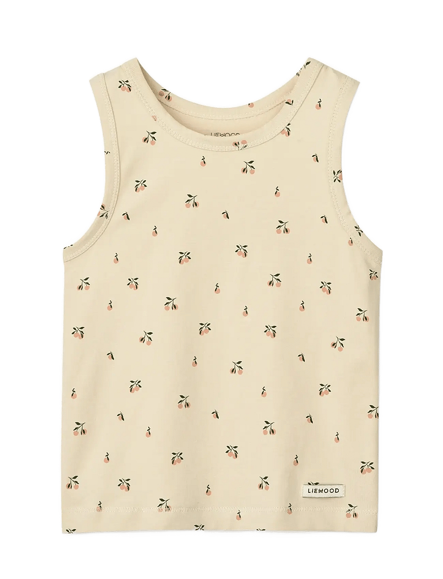 Liewood - Faris Printed Tank Top 2-pack - Ærmeløs undertrøje - mini peach sea shell / stripe mix - 2