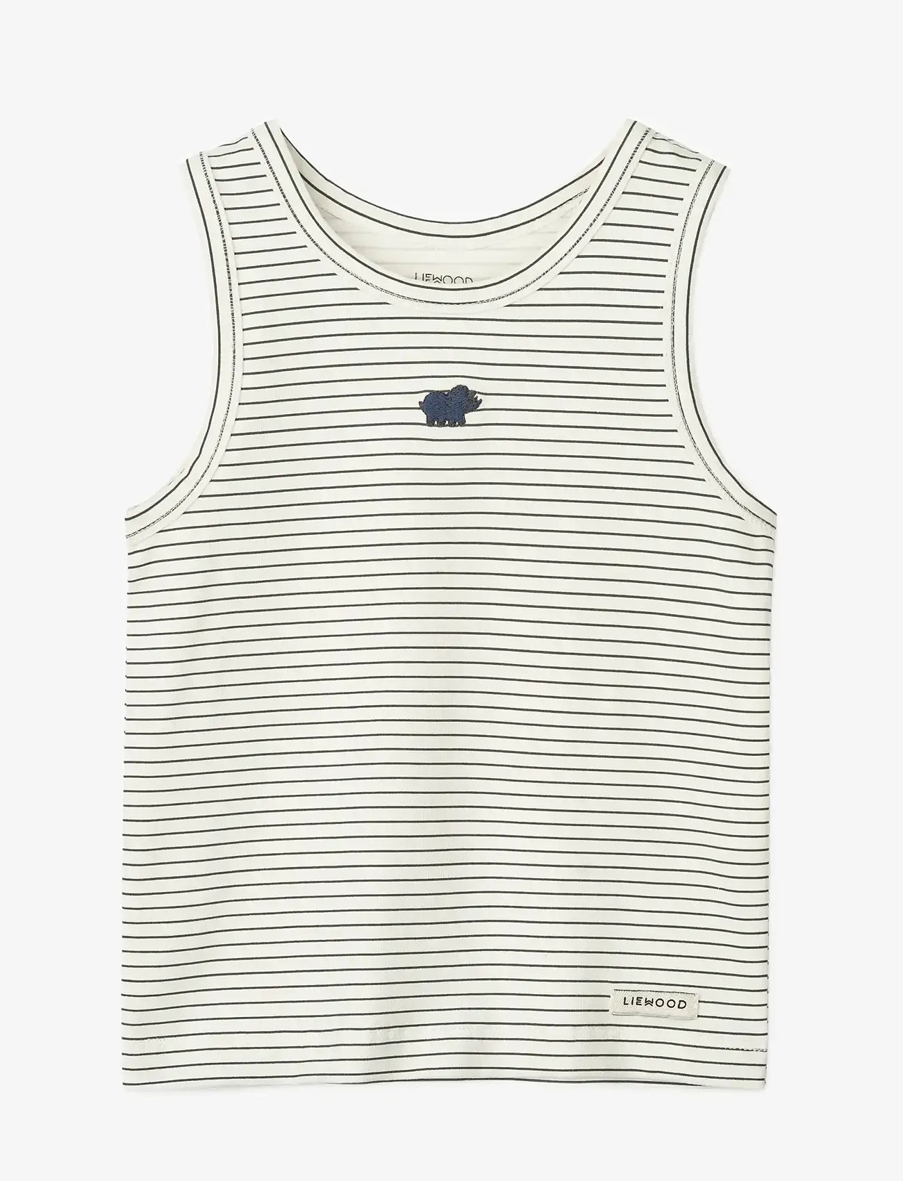 Liewood - Faris Printed Tank Top 2-pack - Ærmeløs undertrøje - mini dinosaurs creme / stripe mix - 1