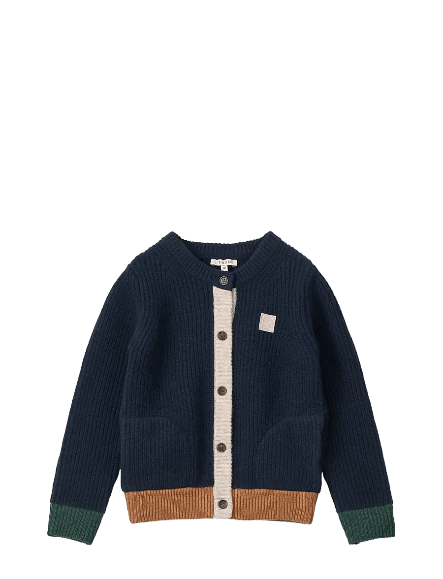 Liewood - Tiago Knit Cardigan - neuletakit - classic navy - 0
