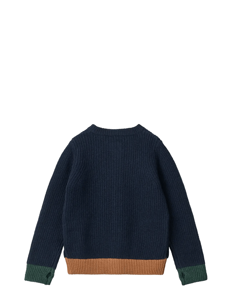 Liewood - Tiago Knit Cardigan - neuletakit - classic navy - 1