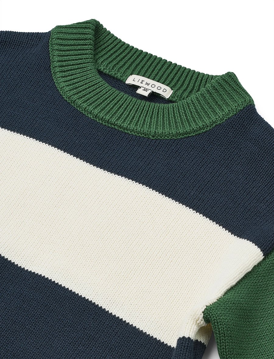 Liewood - Orlane Stripe Knit Jumper - pullover - classic navy multi mix - 2