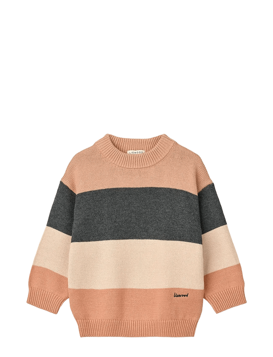 Liewood - Orlane Stripe Knit Jumper - trøjer - pale tuscany multi mix - 0