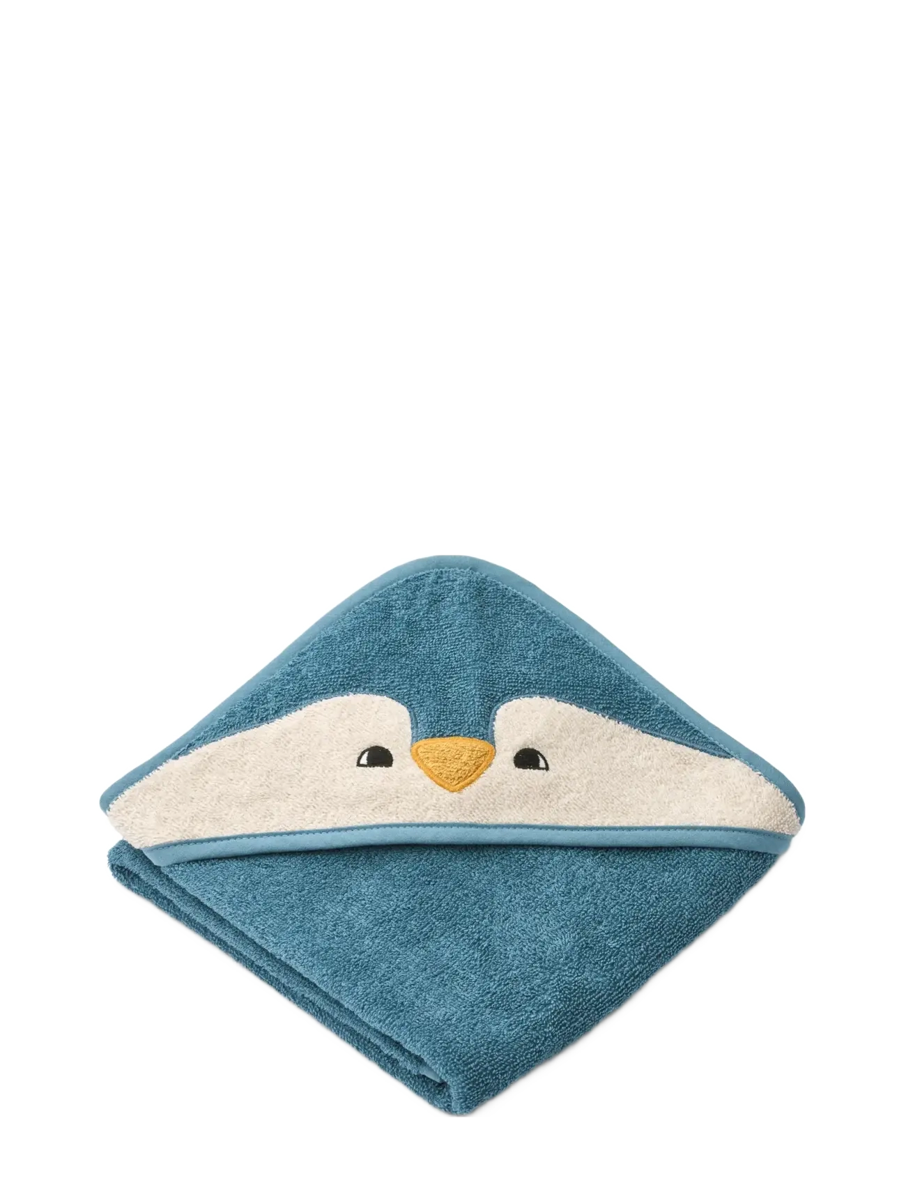 Liewood Albert Penguin Hooded Towel, One Size, Blue, Bath Time > Towels, Børn