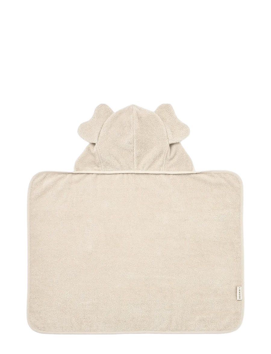 Liewood - Vilas Elephant Baby Hooded Towel - handklæði - sandy - 1