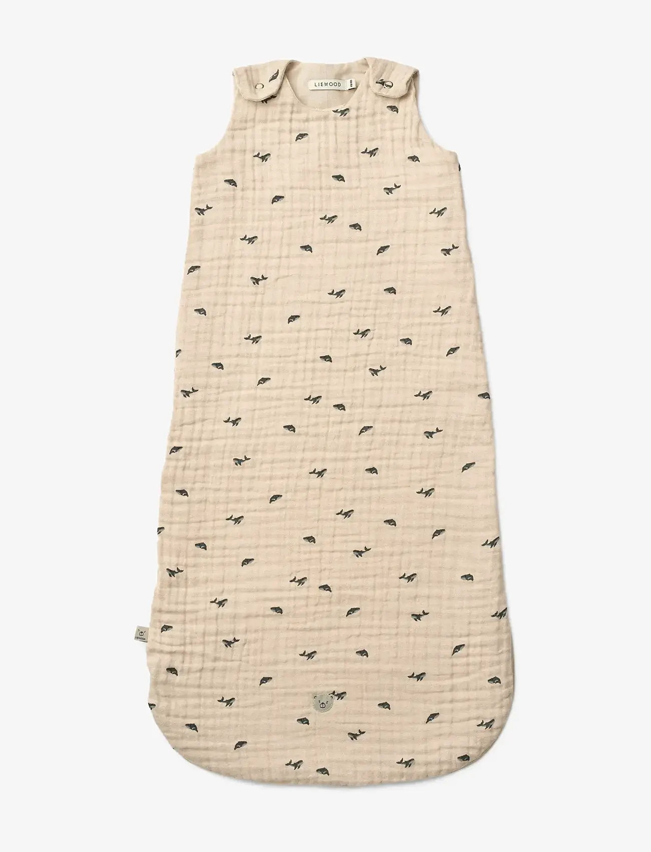Liewood - Flora Printed Sleeping Bag - baby-schlafsäcke - mini whale / sandy - 0