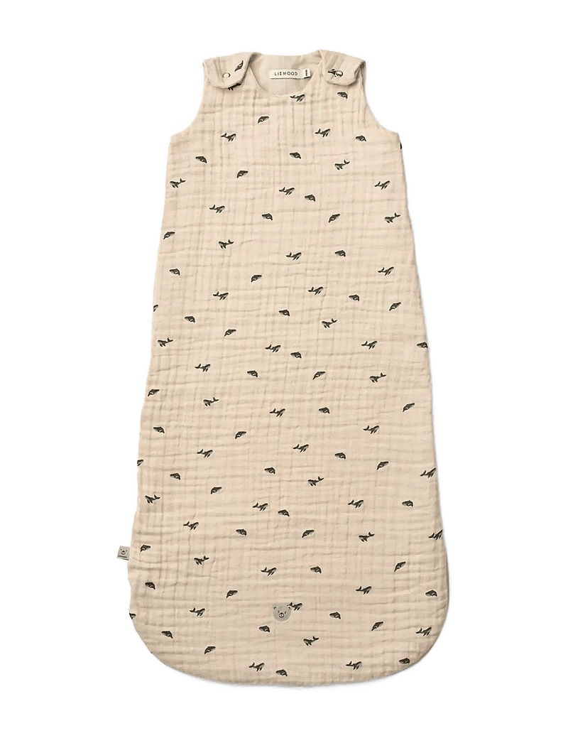 Liewood - Flora Printed Sleeping Bag - babysoveposer - mini whale / sandy - 0
