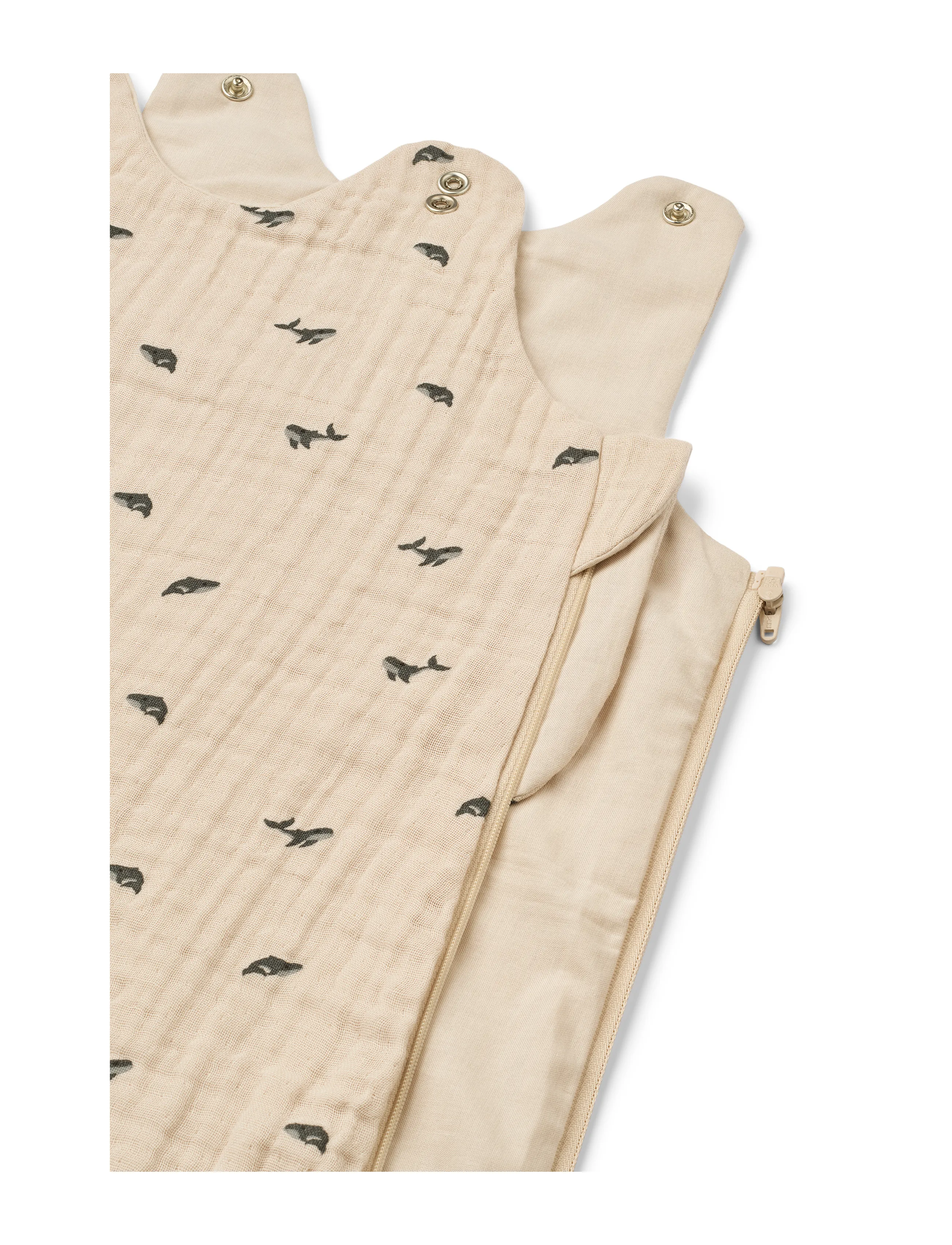 Liewood - Flora Printed Sleeping Bag - magamiskotid - mini whale / sandy - 1