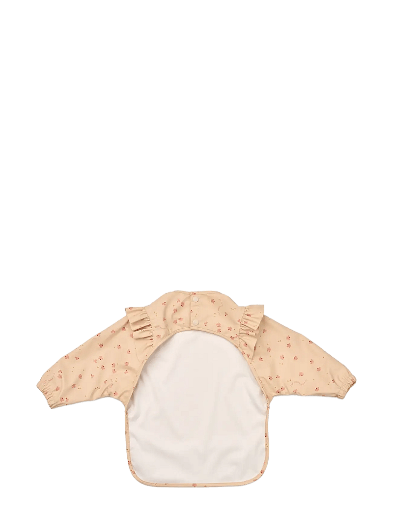 Liewood - Merle Ruffle Cape Bib - long sleeve bibs - mini butterfly / apple blossom - 2
