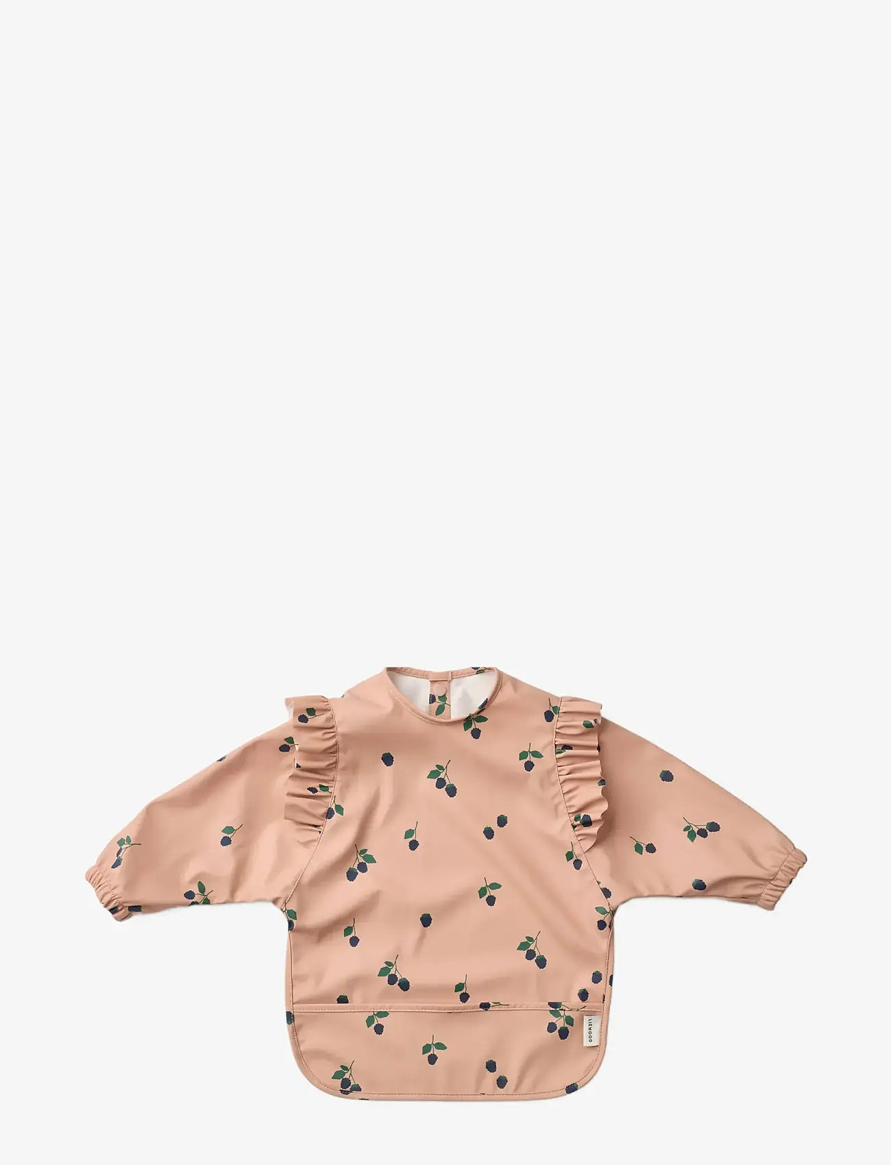 Liewood - Merle Ruffle Cape Bib - pikkade varrukatega pudipõll - berry / pale tuscany - 0